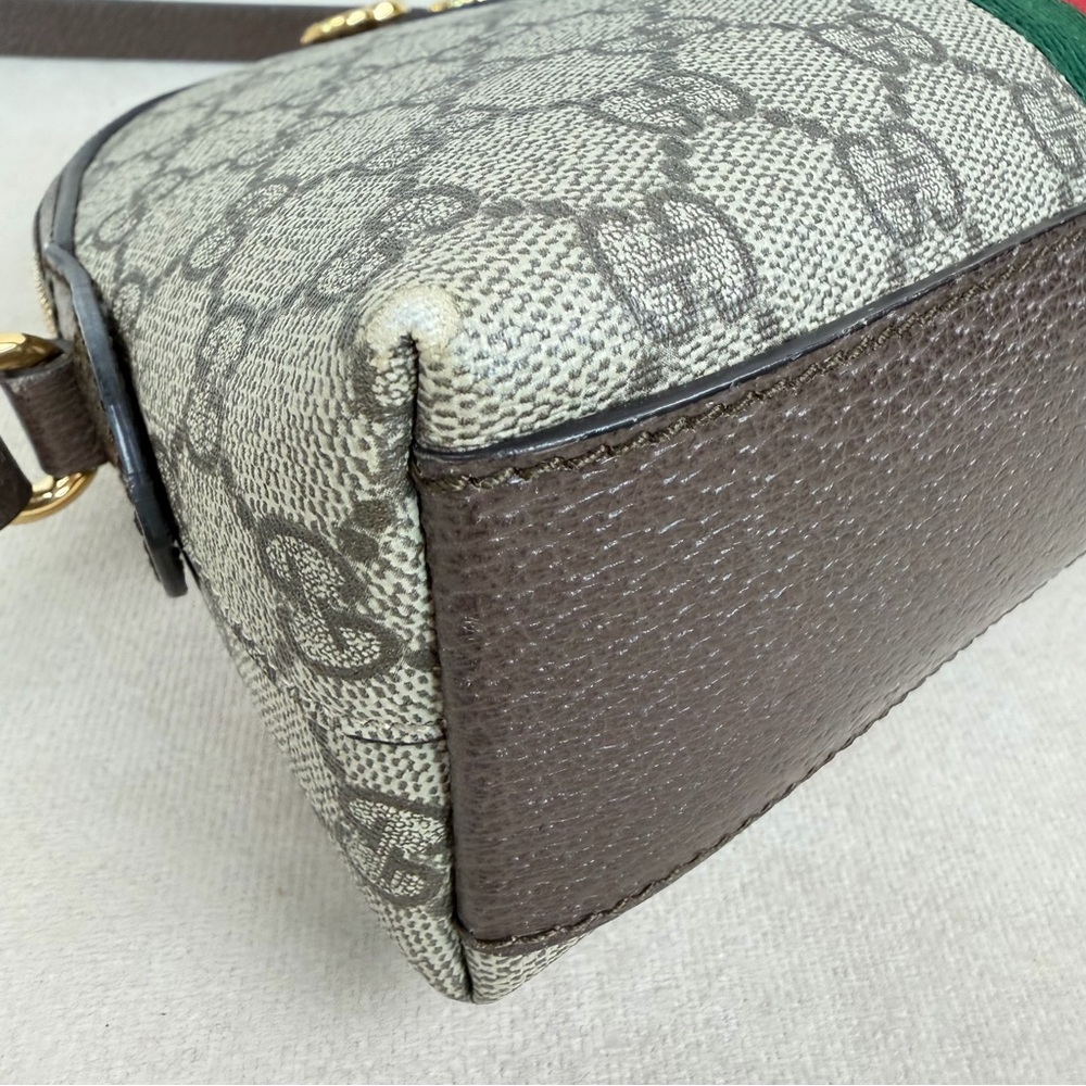Gucci Ophidia GG Supreme Small Dome Crossbody Web Stripe - Picture 8 of 17